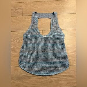 Free People We the Free blue crochet tank top size xl